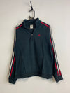 00s Black Adidas 1/4 Zip-up Sweatshirt Men's Medium