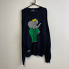 Navy Elephant Knit Sweater Men's XL