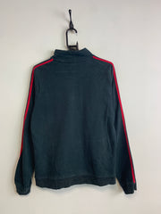 00s Black Adidas 1/4 Zip-up Sweatshirt Men's Medium