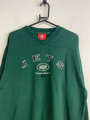 Green NFL Jets Embroidery Sweatshirt Men's Medium