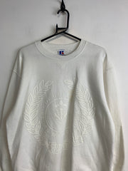 Cream Russell Athletic Print Sweatshirt Men's Large