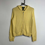 Yellow Lauren Ralph Lauren Knit Jumper Sweater Hoodie Womens Large