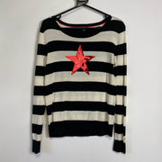 Navy White Star Tommy Hilfiger Womens Knitwear Sweater Medium