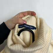 Beige Ralph Lauren Sport Long Knit Jumper Dress Sweater Womens Small