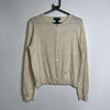 Beige Lauren Ralph Lauren Cardigan Knit Jumper Sweater Womens Medium