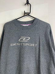 Grey DKNY Badge Logo Sweatshirt Men's Medium