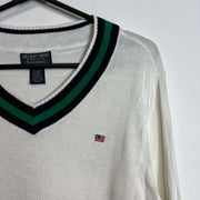 White Polo Jeans Knit Jumper Sweater Womens Medium