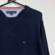 Navy Tommy Hilfiger Knit Jumper Sweater Medium