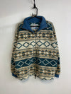 Vintage Multi-colour Fleece Jacket Men's Medium