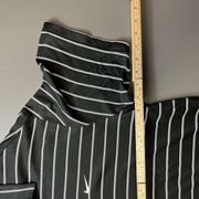 Black Striped y2k Nike Polo Shirt Large