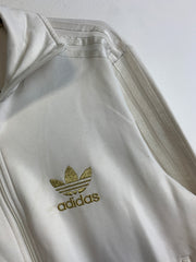 00s White Adidas Track Jacket Men's Medium