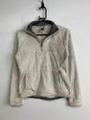 Cream The North Face 1/4 Zip-up Fleece Jacket Women's Small