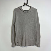 Grey Lauren Ralph Lauren Knit Jumper Sweater Small