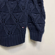 Navy Tommy Hilfiger Knit Jumper Sweater Womens XL