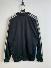 Vintage 90s Black and Blue Adidas Track Jacket Men's Large