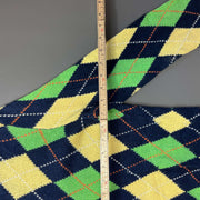 Vintage 90s Polo Ralph Lauren Diamond Argyle Knit Sweater Jumper Small