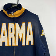 Vintage Navy Kappa Parma Full Zip Sweatshirt Large y2k