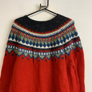 Black and Red Eddie Bauer Knitwear Sweater Women's Large