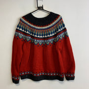 Black and Red Eddie Bauer Knitwear Sweater Women's Large