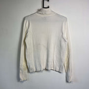 White Lauren Ralph Lauren Knit Turtle Neck Sweater Jumper Womens Large