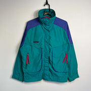 Vintage 90s Blue Columbia Raincoat Jacket Womens Medium