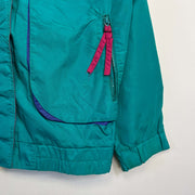 Vintage 90s Blue Columbia Raincoat Jacket Womens Medium