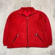 Red Barbour Full Zip Fleece Jacket XL