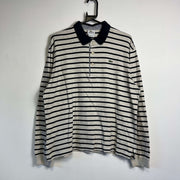 Vintage Lacoste Polo Striped Shirt Rugby Medium