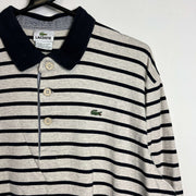 Vintage Lacoste Polo Striped Shirt Rugby Medium