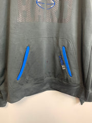 Grey Embroidery Hoodie Men's Large