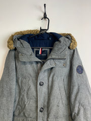 Grey Tommy Hilfiger Puffer Jacket Men's Small