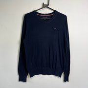 Navy Tommy Hilfiger Knit Sweater Jumper Womens Small