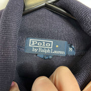 Navy Polo Ralph Lauren Turtleneck Knit Sweater Jumper Medium