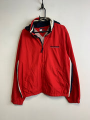 Red Tommy Hilfiger Raincoat Men's Large