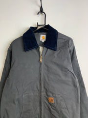 Reworked Grey Carhartt Jacket Men's Large