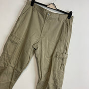 Khaki Wrangler Cargo Trousers W38