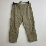 Khaki Wrangler Cargo Trousers W38