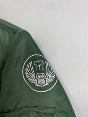 Vintage Green A Bathing Ape MA-1 Shark Bomber Jacket Men's Small