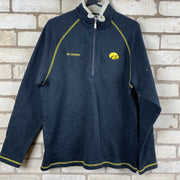 Iowa Hawkeyes Columbia navy fleece quarter zip jacket men’s L