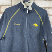 Iowa Hawkeyes Columbia navy fleece quarter zip jacket men’s L