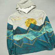 Multicolour Fleece Hoodie Men's Small