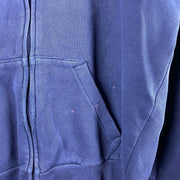 Puma blue hoodie with embroidered logo on front and back mens S