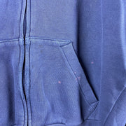 Puma blue hoodie with embroidered logo on front and back mens S