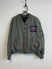 Vintage Green Bomber Jacket Men's L/XL