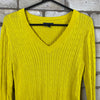 Yellow Tommy Hilfiger V-neck long sleeve sweater woman’s M