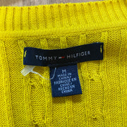 Yellow Tommy Hilfiger V-neck long sleeve sweater woman’s M