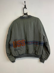 Vintage Green Bomber Jacket Men's L/XL