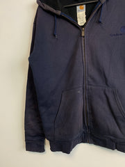 Navy Carhartt Zip-through Hoodie Men's Small