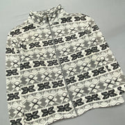 Black and White Fleece Jacket Men's Large