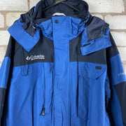 Columbia blue and black waterproof jacket men’s Xl